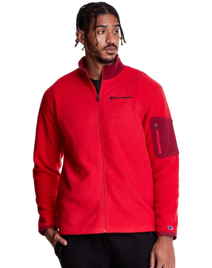 Champion Jas Heren - Rood - Polar Fleece Full Zip ( 687013-TKQ )